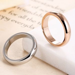 Titanium Steel Silver & Rose Gold 4mm/1.5m Ring